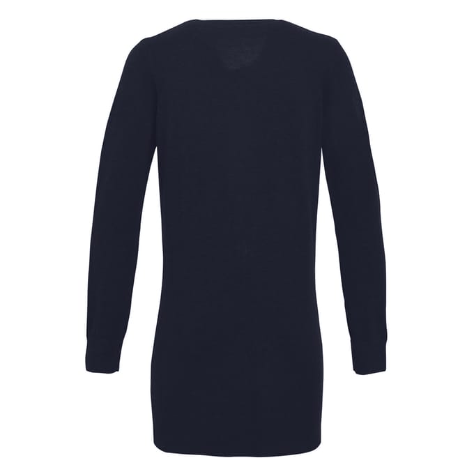 Premier Dames/Dames Longline V Hals Gebreid Vest (Marine)