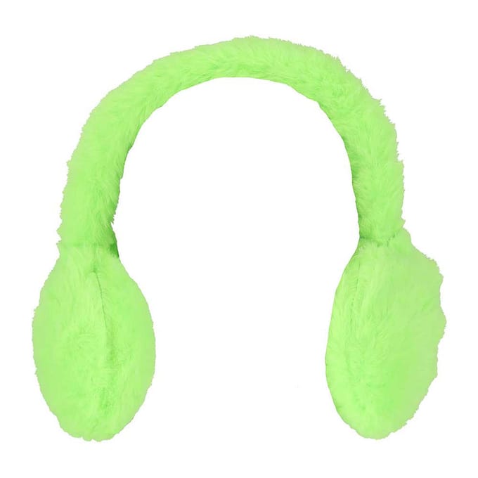 Oorwarmers - fake fur - neon - Fluor groen