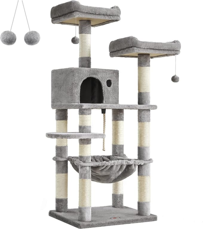 Nancy's Kattenboom XL 143 CM - Luxe Kattenhuis - Krabpaal - Katten