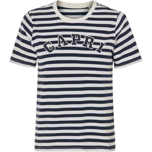 ESMARA Dames T-shirt (Donkerblauw/wit/gestreept, S (36/38))
