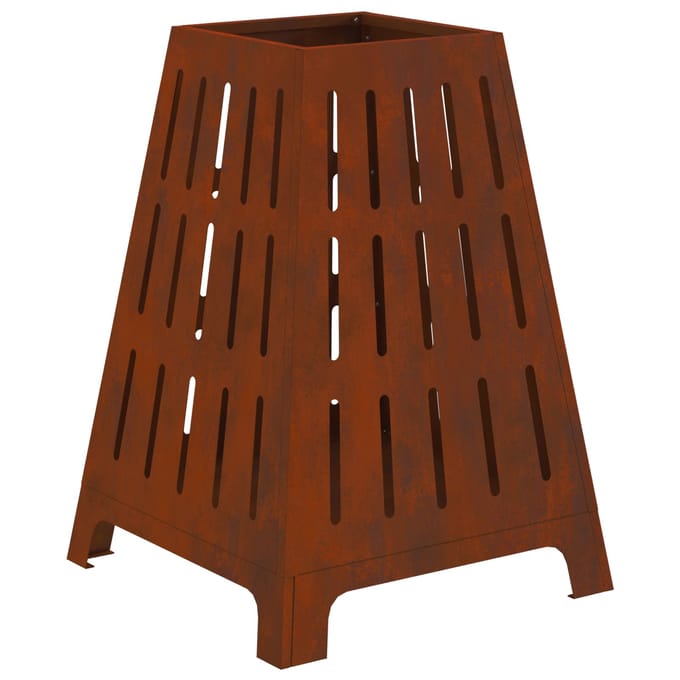 vidaXL - Vuurkom - Roestig - 50 - x - 50 - x - 70 - cm - weervast - staal