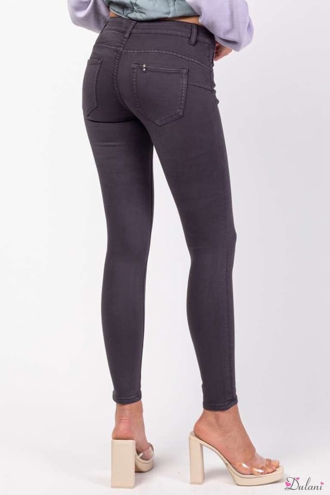 Broek Toxik3 met normale taille slim L750 antraciet grijs