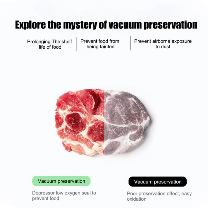 Handheld Vacuum Sealer Machine Draagbare USB Opladen Draadloze 2-in-1 Handmatige Handheld Vacuümpomp wit
