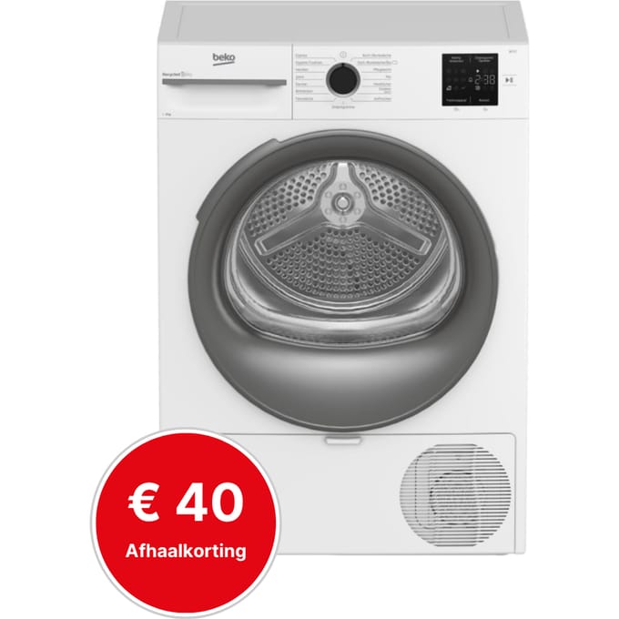 Beko Bm3t38210w1 - Warmtepompdroger - 8 kg     DUITS frontpaneel
