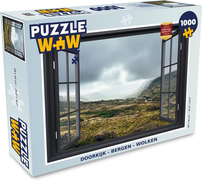 Puzzel Doorkijk - Berg - Wolken - Legpuzzel - Puzzel 1000 stukjes volwassenen