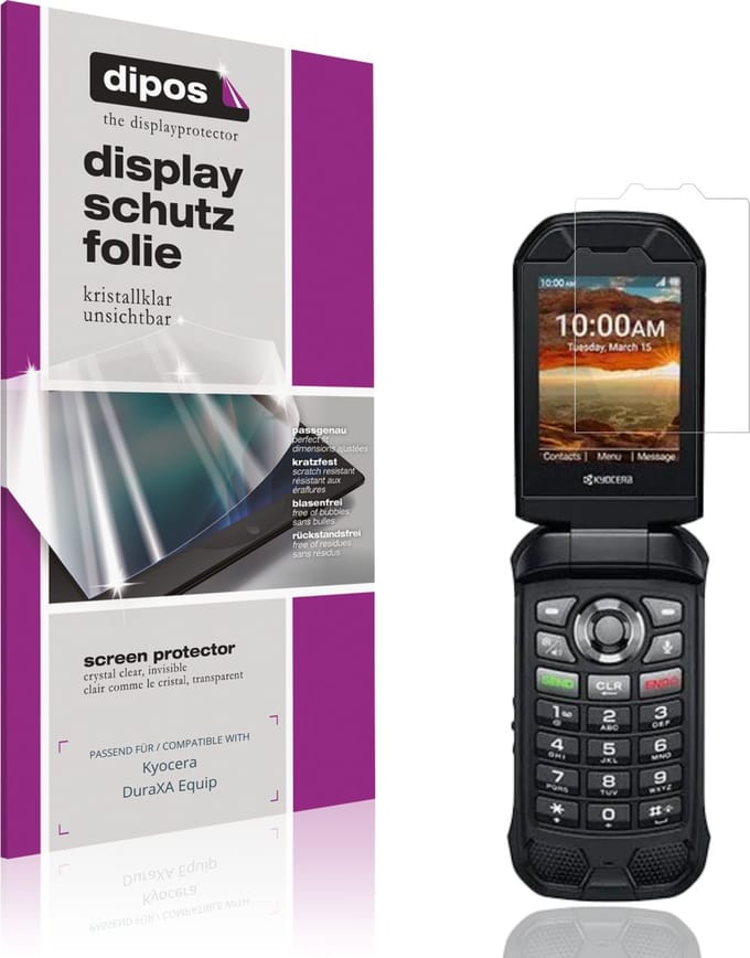 dipos – 4x Beschermfolie geschikt voor Kyocera DuraXA Equip | Krasbestendige & heldere Screenprotector Ultra-Thin