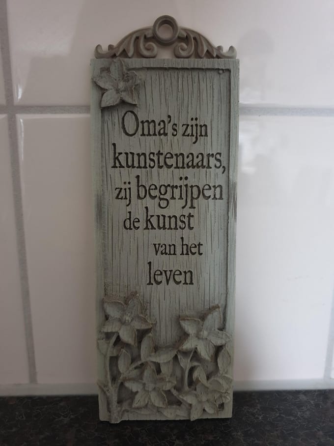 H&H Driftwood langwerpige plaque met tekst Oma's zijn...