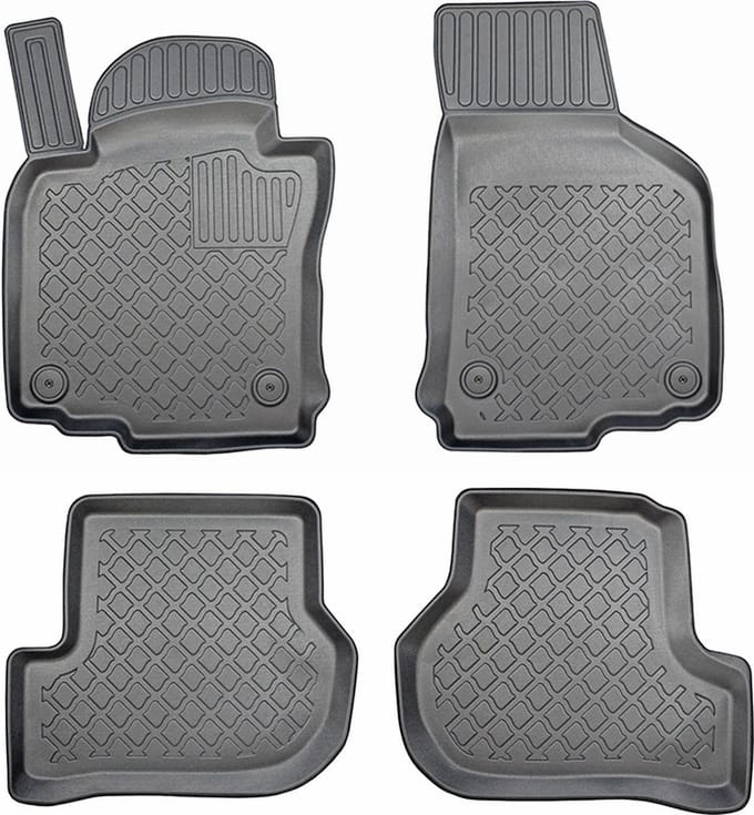 3D Automatten voor Volkswagen Golf 5, Golf 6, Jetta, Scirocco, Skoda Octavia 2 vanaf 2003 - 4-delig - TPE-Rubber
