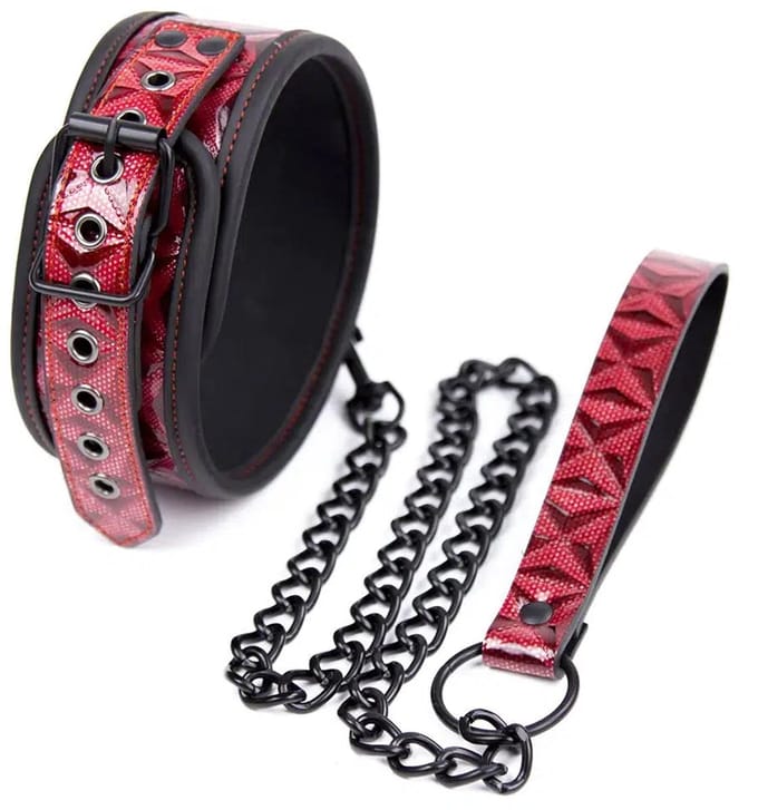 Smart Moves - Collar - Red Diamond Print - Rood/Zwart
