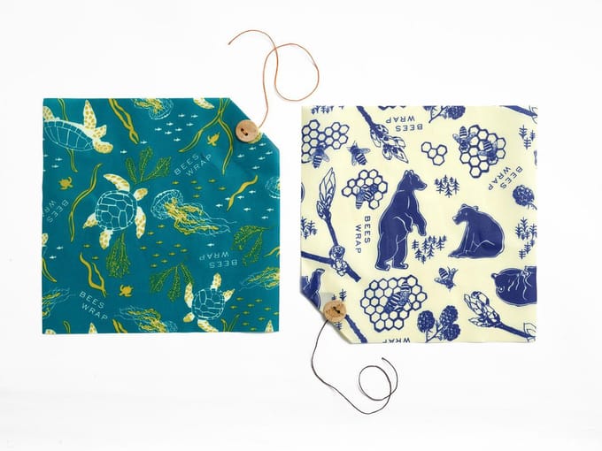 Bee’s wrap Limited edition 2- pack sandwichwraps ocean en bees en bears