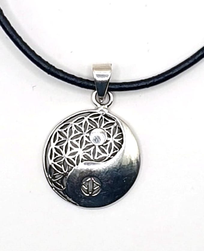 Zilveren Yin yang hanger (30012)