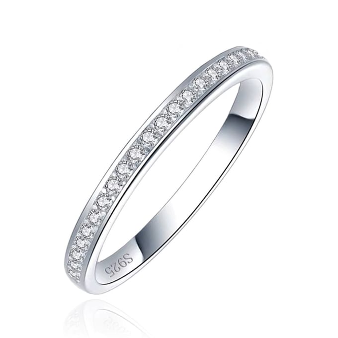 Elenza Sterling .925 Zilveren Ring met Zirkonia's-20mm