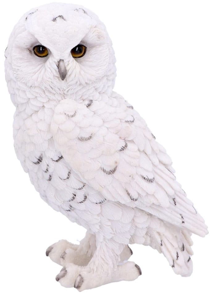 Handgeschilderd Sneeuwuil Snowy Watch Decoratief beeldje