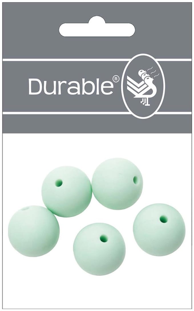 Durable Siliconen Kralen 15mm 5 stuks 369 Light Green