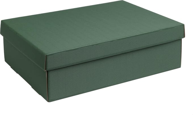 Geschenkdoos met deksel karton DONKERGROEN 30,5x21,5x10cm (35 stuks)
