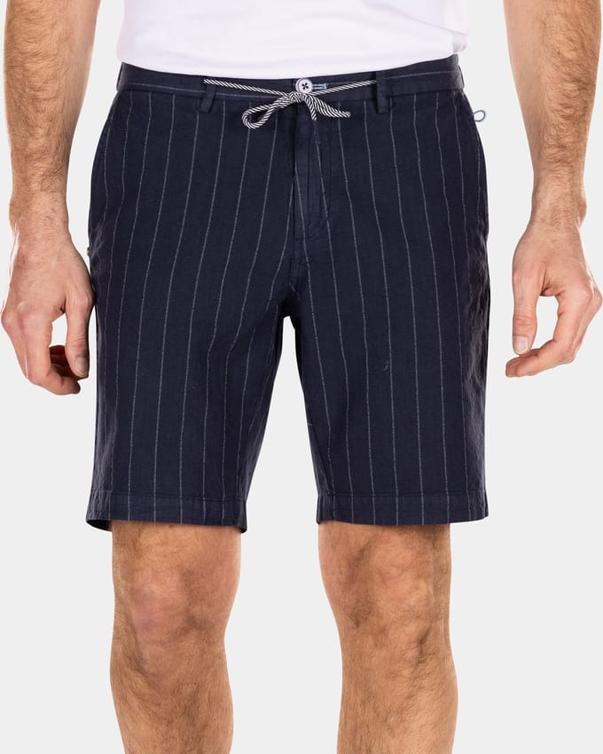 NZA - Linnen korte chino - Traditional Navy