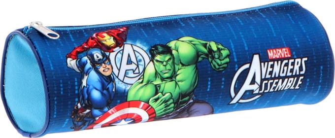 Avengers Etui - Rond - Voor school - Blauw