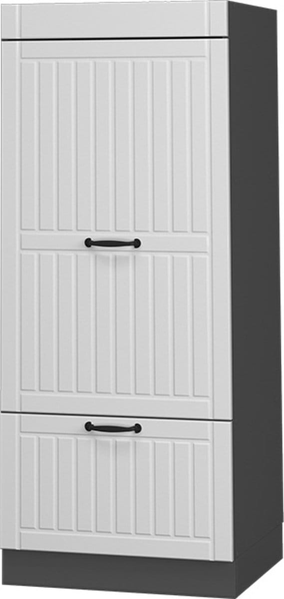 Vicco Hoge kast Fame-Line, Wit landelijk/Antraciet, 60 cm