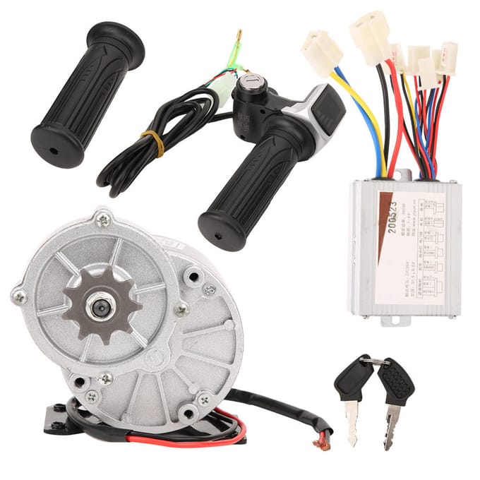 36V 350W EBike Borstelmotor Controller Vierkant Scherm Elektrische Hoeveelheid met Gashandvat black