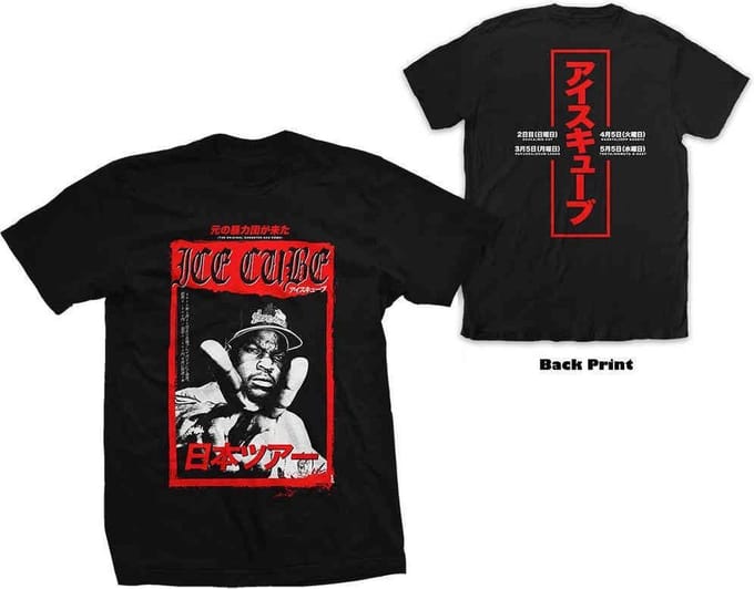 Ice Cube - Kanji Peace Sign Heren T-shirt - S - Zwart
