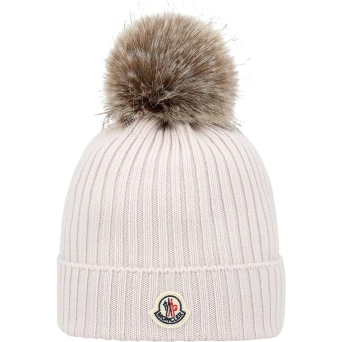 Moncler Pom Pom Muts Logo Patch 3b00007 A9327 037 3B00007 A9327 037 (L) gray