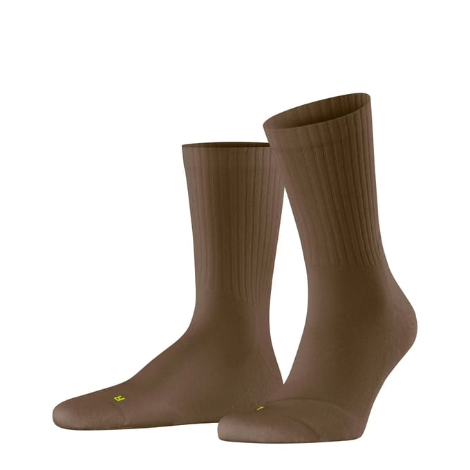FALKE Run Rib Crew lichte padding katoen functioneel materiaal Sokken unisex bruin - maat 39-41