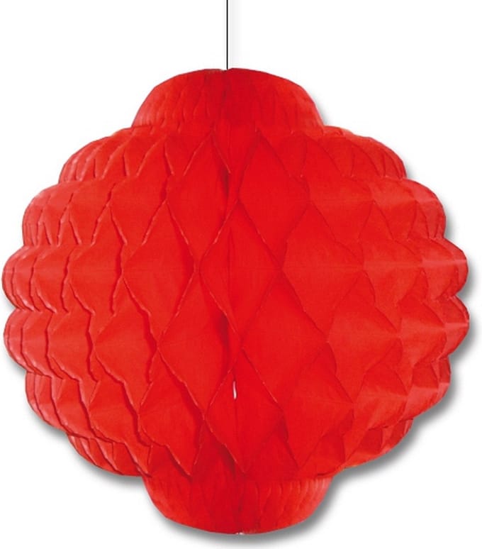 Rode decoratie lampion 30 cm