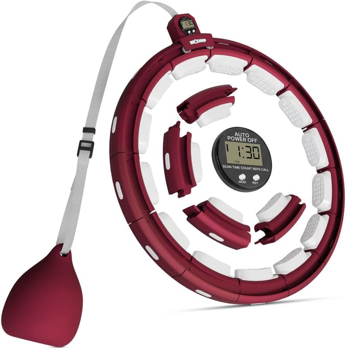 NEOLYMP Slimme hula-ring – timer, teller & calorietracker, verstelbaar 29–40 cm