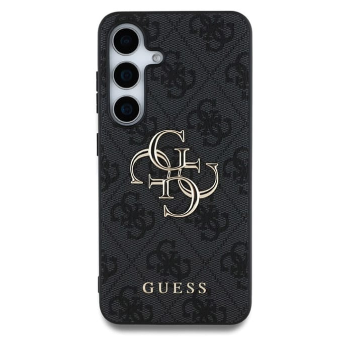 Guess Metal Logo geschikt voor Samsung Galaxy S25 hoesje - Grijs