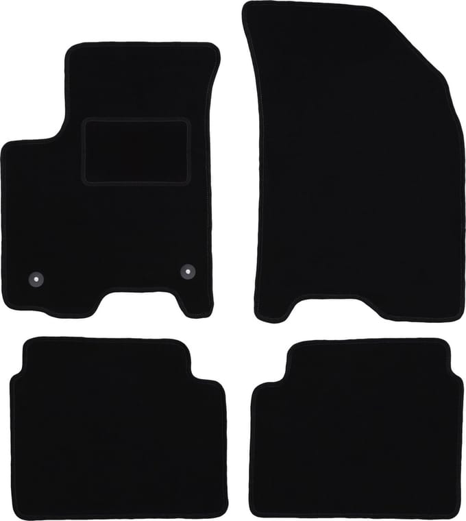 Zwarte veloursmatten voor: Daewoo Kalos hatchback, sedan (2002-2011)