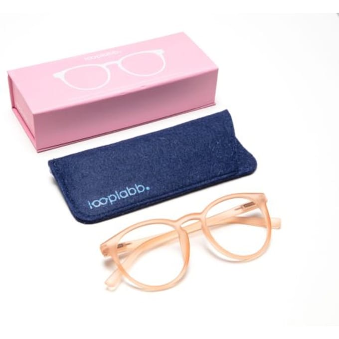 Looplabb leesbril sterkte +1,50 model papillon licht roze