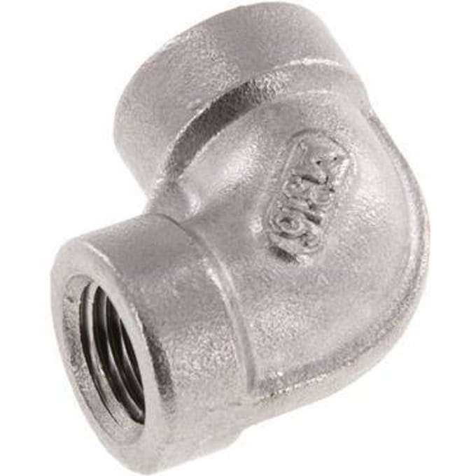 1/8'' NPT RVS L-Fitting 90graden 16 Bar [2 Stuks]