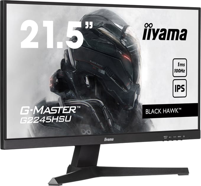 Iiyama G-Master Black Hawk G2245HSU-B2 Gaming monitor Energielabel E (A - G) 54.6 cm (21.5 inch) 1920 x 1080 Pixel 16:9 1 ms HDMI, DisplayPort,...