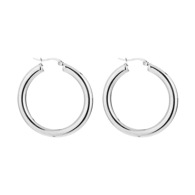 Bijoutheek Oorringen Hoop 5mm Dik 4cm Zilverkleurig