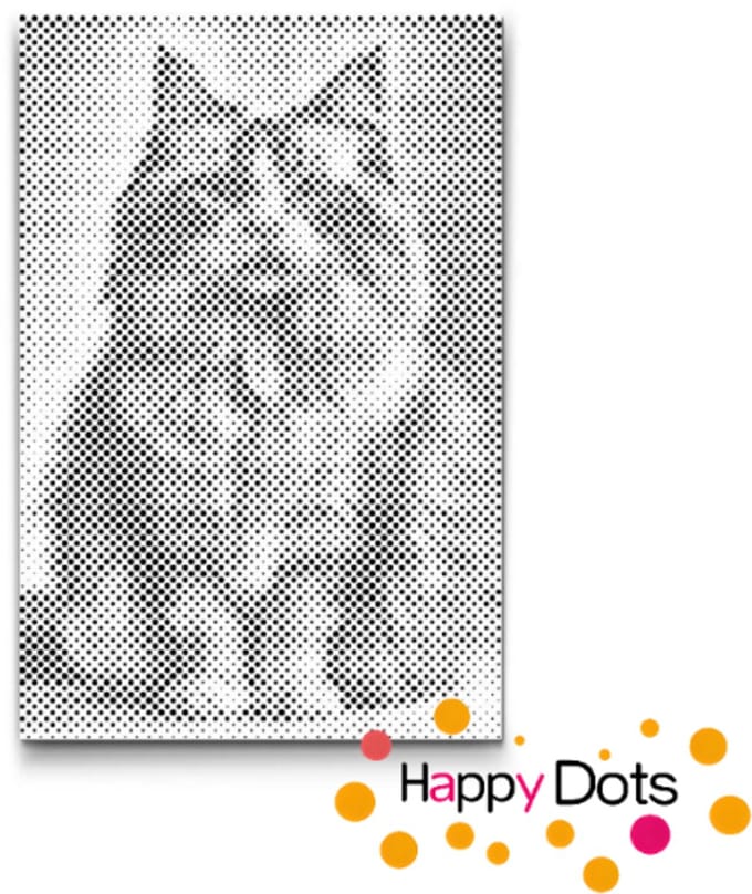 HappyDots DOT Painting Katten 12 40x60cm