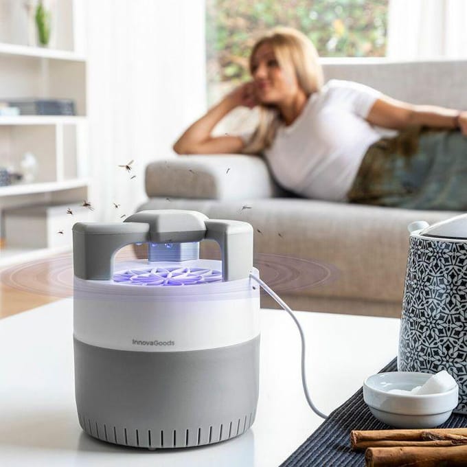 Lampe anti-moustiques à aspiration KL Silen InnovaGoods blanc