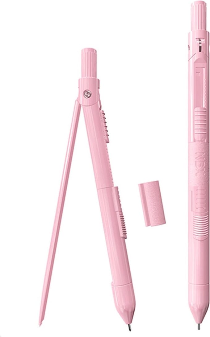 RVS Passer Roze – Voor Studie, School, Werk & Hobby – Cirkels tot diameter 26cm