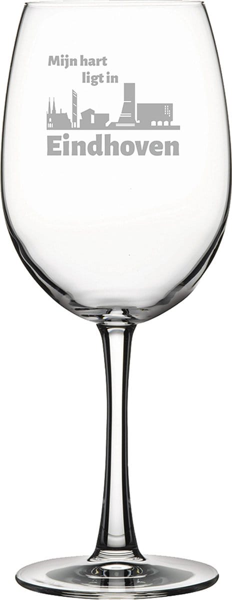 Gegraveerde Rode wijnglas 46cl Eindhoven
