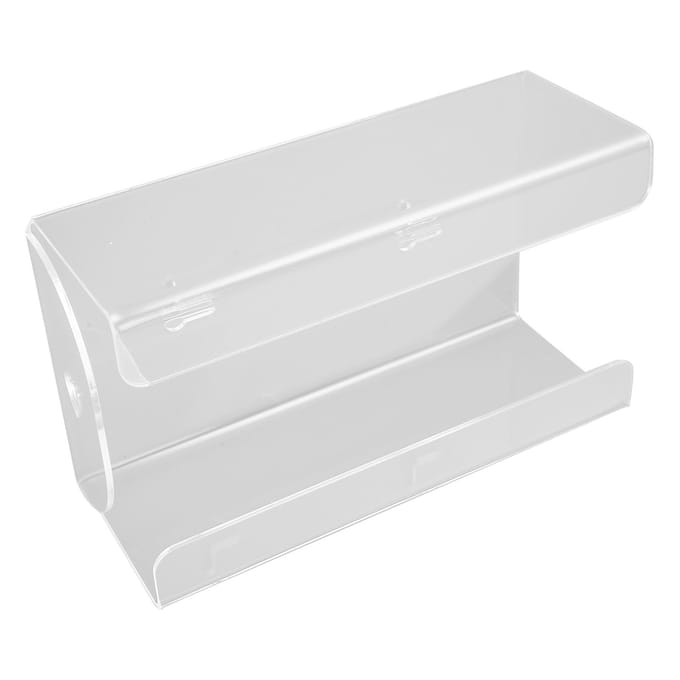 Handschoenenkastje Houder Dispenser Wandmontage Tissuehouder Transparant met Zelfklevende Expansieschroef voor Thuis white