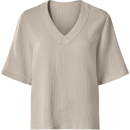 ESMARA Mousseline dames top (Beige, XS)