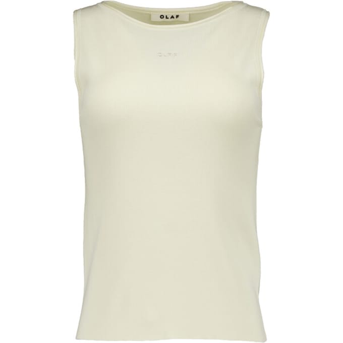 Olaf Retro Logo Sleeveless Knit Singlets Off White W240704