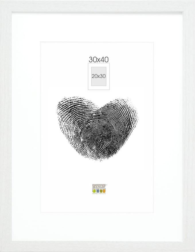 Deknudt S66KF1 P1 30x40 Wissellijst Papierformaat: 30 x 40 cm (b x h x d) 332 x 433 x 15 mm Wit