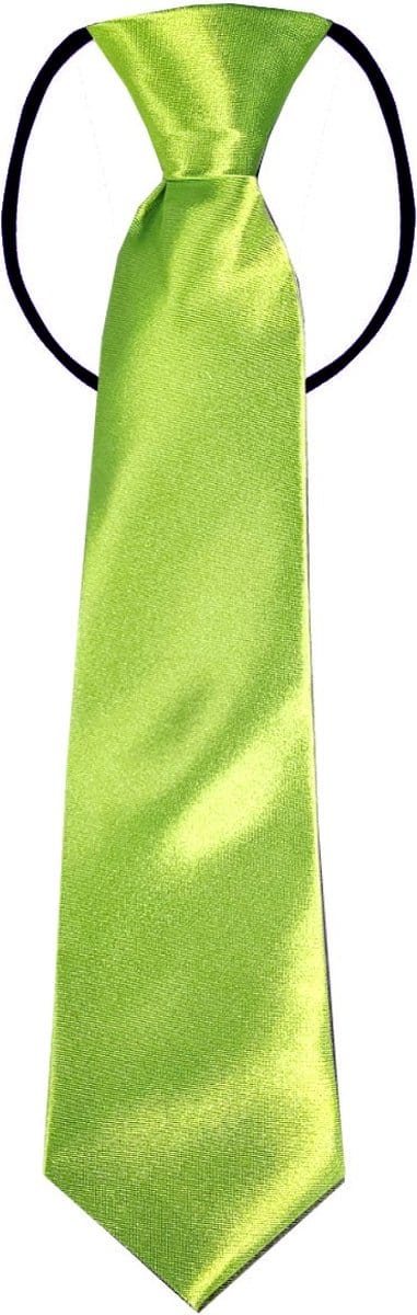 Fako Fashion - Kinderstropdas - Kinder Stropdas - Jongens Stropdas - Das - Effen - Elastiek - Fluo Groen