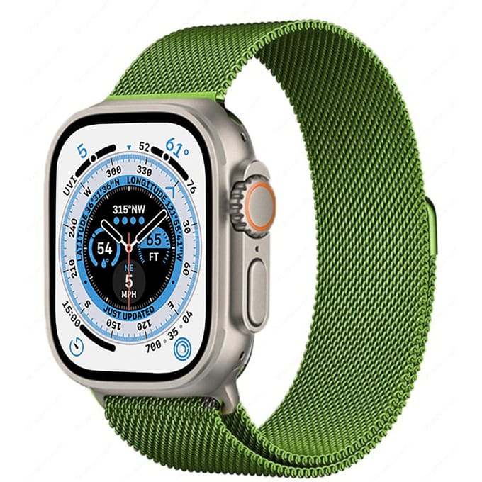 Apple Watch Ultra Milanese band (lichtgroen)