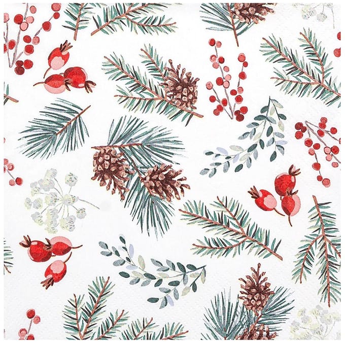 Servet "Winter Botanicals"