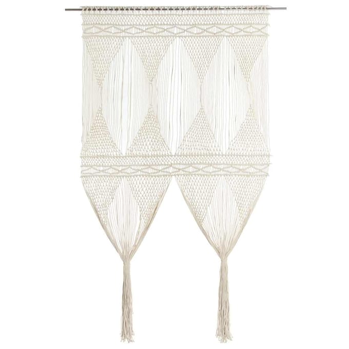 vidaXL - Gordijn - macramé - 140x240 - cm - katoen