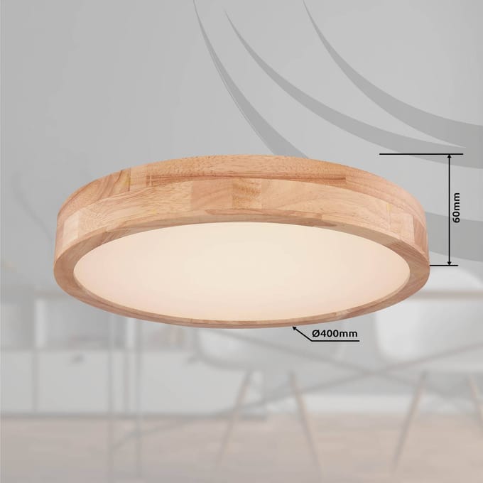 Globo - plafonniere - Rainer - naturel - metaal - Ø 40cm - LED - 41745-24