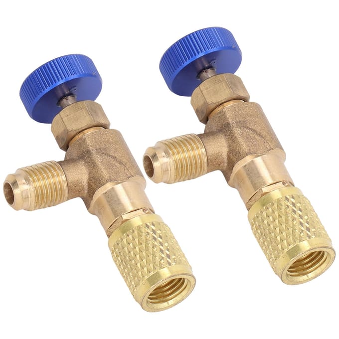 2 STKS Koelventiel Airconditioning Koudemiddel Regelventiel Fluoride Vuladapter voor