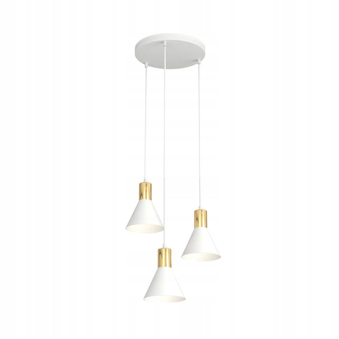 Emibig ROSA 3 PREM WH hanglamp wit - 3xE27, metaal, in hoogte verstelbaar