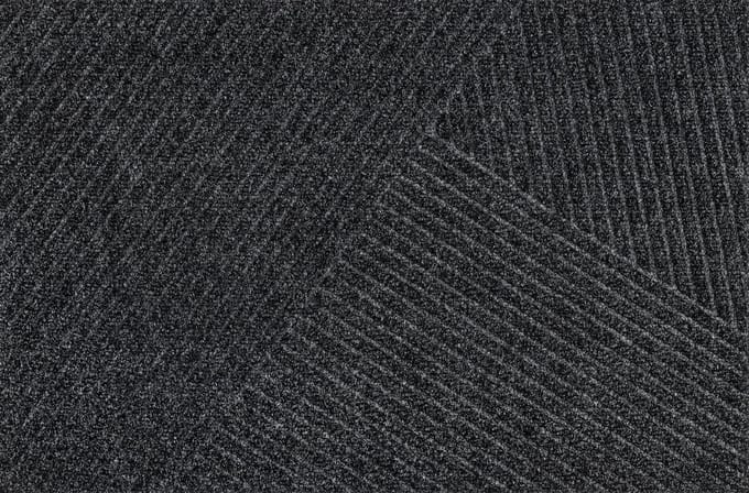 Kleen-Tex Dune Deurmat Stripes - 60 x 90cm - Dark Grey